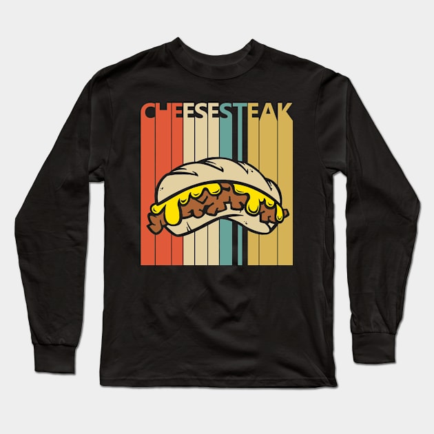 Vintage Cheesesteak Long Sleeve T-Shirt by GWENT